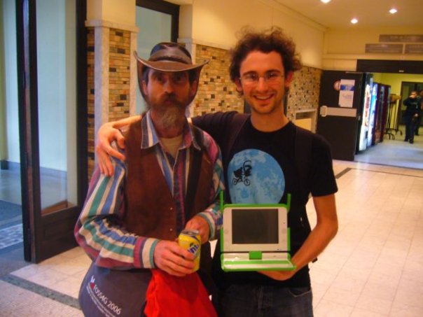 Rob Savoye and Dave Crossland at FOSDEM 2007